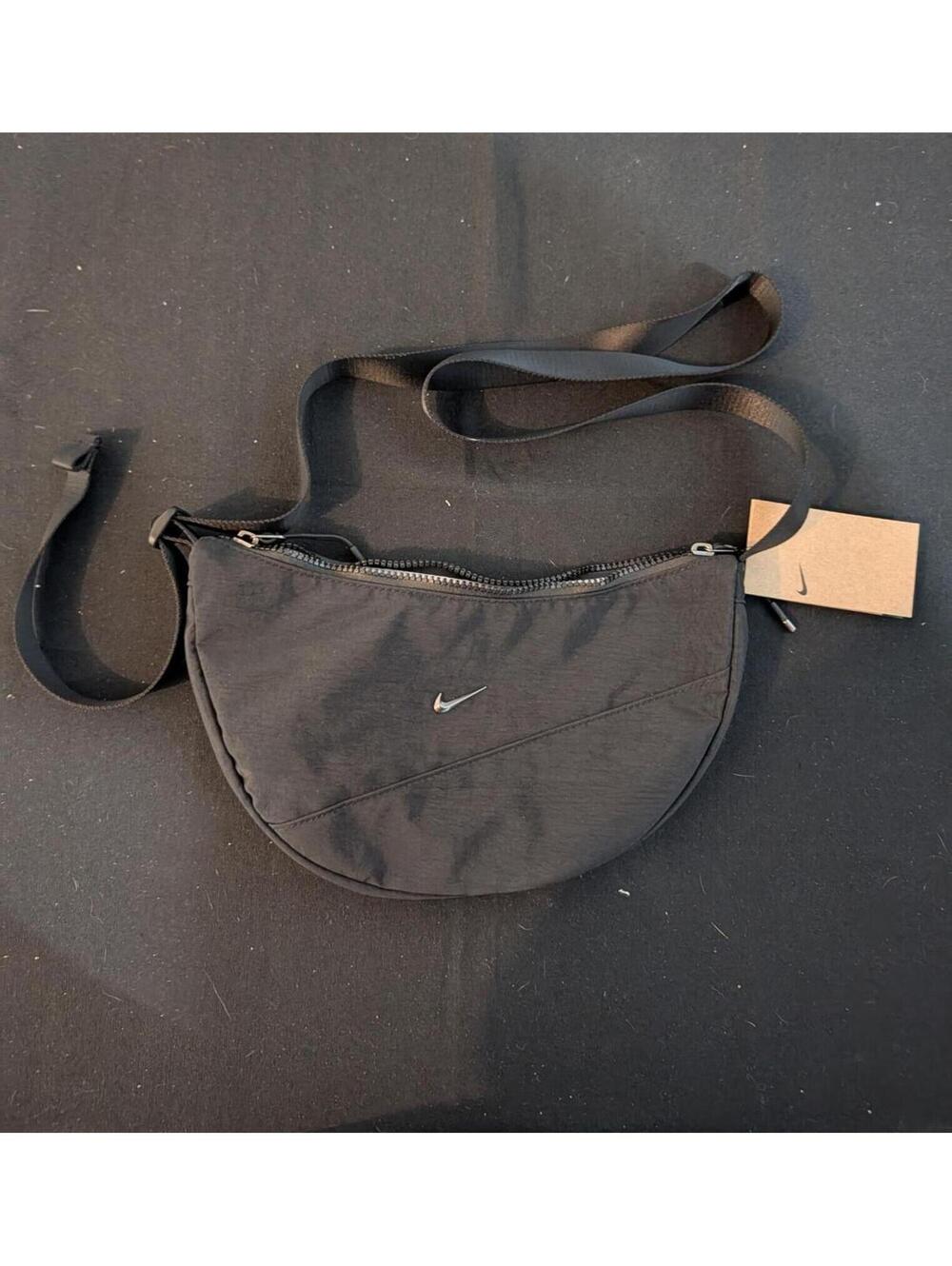 Nike Black Half-Moon Crossbody Bag with Adjustable Strap